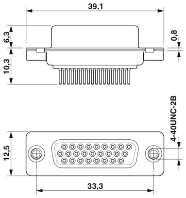 Контактная вставка D-SUB-CUC-DSI-J1STZ-S/DSLSB15 HD
