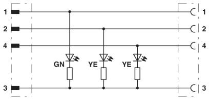 Кабель для датчика / исполнительного элемента-SAC-4P-MS/3,0-600/M12FR-3L HD
