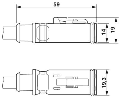 Кабель для датчика / исполнительного элемента-SAC-4P-DTMS/ 0,6-PUR/DTFS