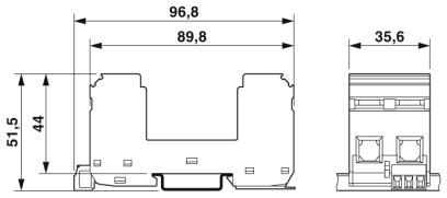 Базовый элемент для защиты от перенапряжений, тип 2-VAL-MS/1+1-BE/FM