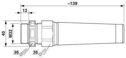 Кабельный ввод-G-INB-M32-M68N-PEPDS-BK