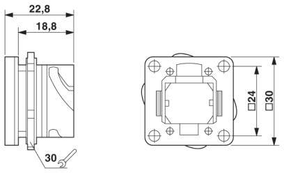 Комплект монтажной рамы-VS-V1-F-RJ45-MNNA-1-C-S-JJ-S