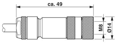Разъем-SACC-M 8FS-4CON-M-0,34-SH