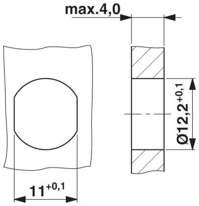 Встраиваемые разъемы-SACC-DSI-MS-12CON-M12/0,5 SCO
