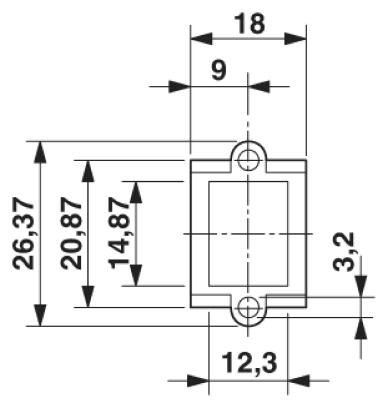 Монтажные рамы-VS-08-A-RJ45/LP-1-IP 20