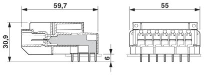 Модуль для контактов-DC-B 6-IB-7X4-PCB-90