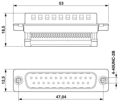 Контактная вставка D-SUB-CUC-DSI-C1STZ-S/DSRCB25