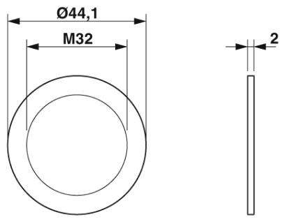 Плоское уплотнение-A-SEW-32-P-W
