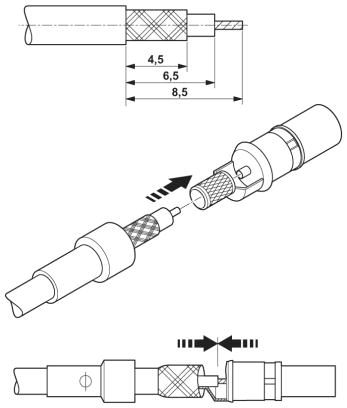 Коаксиальный контакт-HC-M-04-BU-KOAX-75