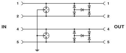 Устройство защиты от перенапряжений-D-DS1-A/RJ45-BB