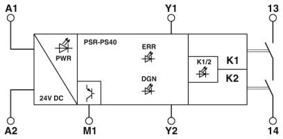 Реле сопряжения-PSR-PS40-1NO-1DO-24DC-SC