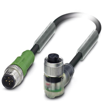Кабель для датчика / исполнительного элемента-SAC-5P-M12MS/0,6-PVC/M12FR-3L