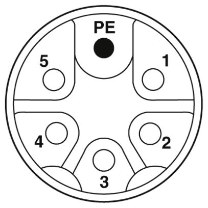 Встраиваемые разъемы-SACC-CI-M12FSM-5PE-L180 THR R