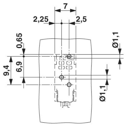 Клеммные блоки для печатного монтажа-PTQ 0,3/ 2-2,5-L THR R32