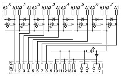 Подсоединение к системе-RIF-1-V8/PT/FLK14/OUT