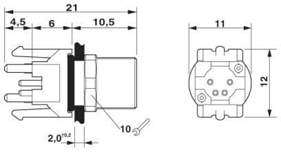 Встраиваемые разъемы-SACC-DSIV-M 8FS-4CON-L180-06