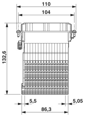 Адаптер клеммного модуля-HC-D 64-A-UT-PER-F
