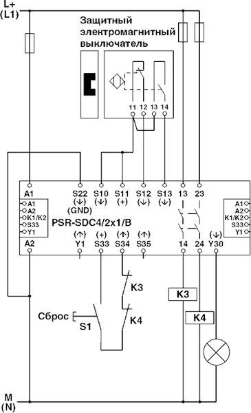 Relais de sécurité-PSR-SCP-24DC/SDC4/2X1/B