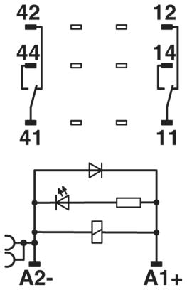 Релейный модуль-RIF-2-RSC-LDP-125DC/2X21