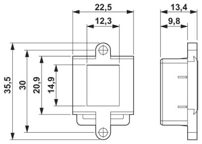 Монтажные рамы-VS-08-A-RJ45/MOD-1-IP20