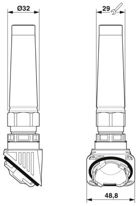 Кабельный ввод-HC-B-GB-M25-PLRBK