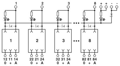 Модуль с несколькими реле-UMK-8 RM24DC/MKDS