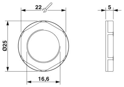 Контргайка-A-INL-NPT3/8-P-GY