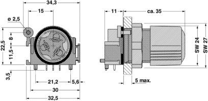 Проходная деталь-Q 1,5/3L90/13KU-DSI