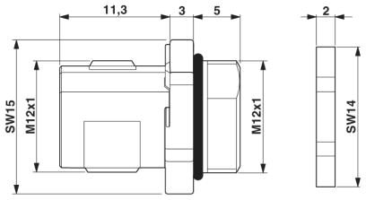Крепежный резьбовой элемент корпуса-SACC-M12-SCO PLUG