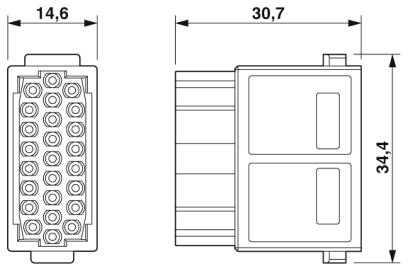 Модуль для установки контактов-HC-M-25-CT-F