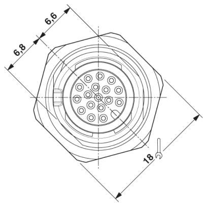 Встраиваемые разъемы-SACC-DSI-MS-17CON-L180 SCO