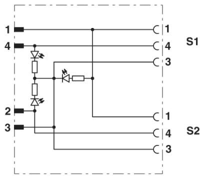 Y-разветвитель-SAC-3P-M12Y/2XM12FS 3L