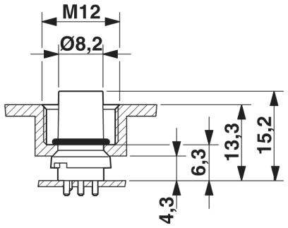 Модуль для контактов-SACC-CI-M12FS-5CON