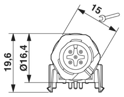 Встраиваемые разъемы-SACC-DSIV-MS-5CON-L90 SCO