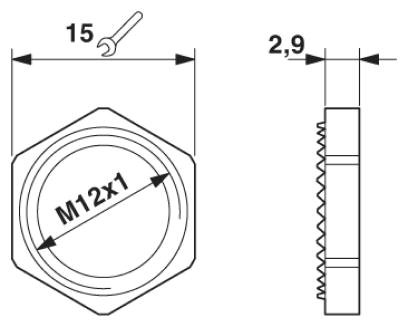 Гайка ЭМВ-SACC-M12-KD-NUT-SH