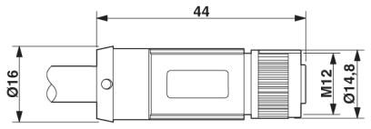 Кабель для датчика / исполнительного элемента-SAC-3P-MS/ 2,0-28R/FS SCO RAIL