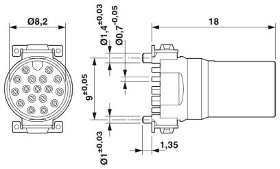 Встраиваемые разъемы-SACC-CI-M12FS-17P SMD R32