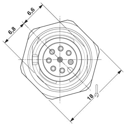 Проходная деталь-SACC-DSI-MS-8CON-L180/SCO SH