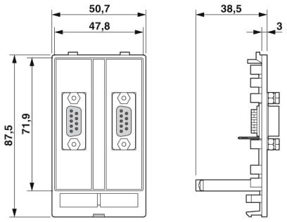 Передняя панель-VS-SI-FP-2RJ-MOD