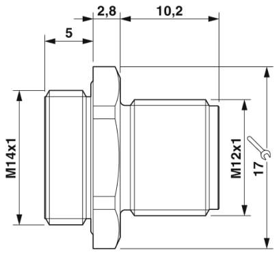 Крепежный резьбовой элемент корпуса-SACC-FP-M-M12/M14 SMD