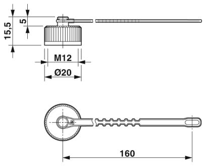 Колпачок-PROT-M12 FS-PA-CHAIN
