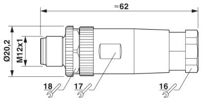 Разъем-SACC-M12MS-12SOL-PG 9-M
