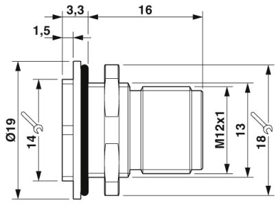 Крепежный резьбовой элемент корпуса-SACC-BP-M-M12/M15-6-THR PW