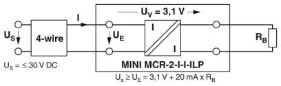 Пассивное устройство для развязки-MINI MCR-2-2I-2I-ILP-PT