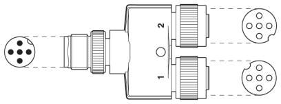 Y-разветвитель-SAC-5P-Y/2XFS VP SCO