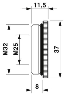Редукционный переходник-REDUC-M-KV-M32/M25