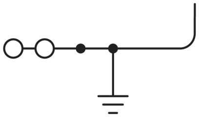 Клемма защитного провода-UT 2,5-TWIN/1P-PE