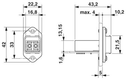 Монтажные рамы-VS-PPC-F1-SCRJ-MNNA-1RP