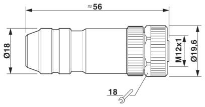 Разъем-SACC-M12FS-12SOL-PG 9-M SH