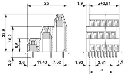 Клеммные блоки для печатного монтажа-MK3DS 1/ 8-3,81
